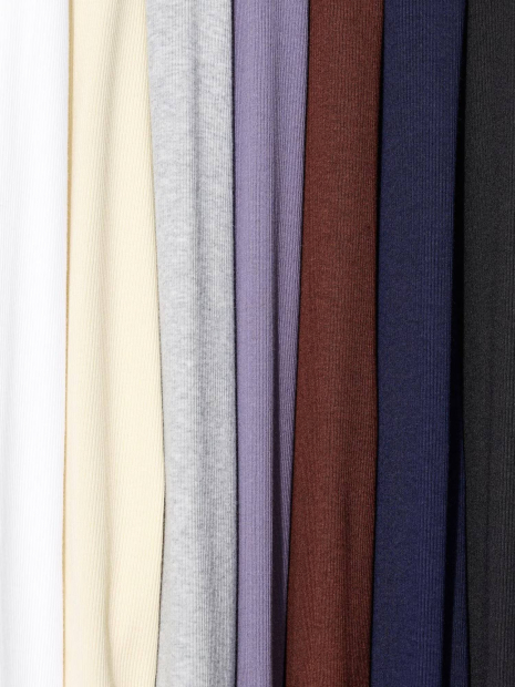 Эластичный лонгслив в рубчик UNIQLO 1159864937 (Коричневый S)