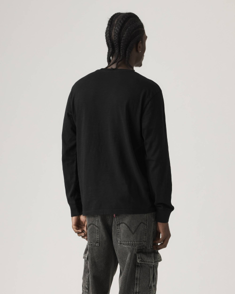 Мужской лонгслив Levi's с логотипом 1159865611 (Черный M)