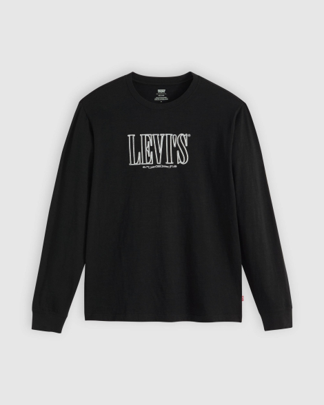Мужской лонгслив Levi's с логотипом 1159865606 (Черный L)