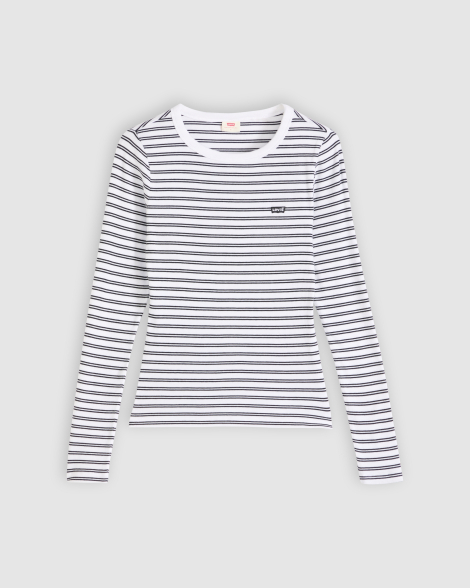 Женский лонгслив Levi's кофта в полоску 1159919125 (Белый S)