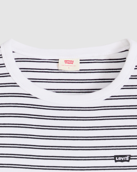 Женский лонгслив Levi's кофта в полоску 1159919125 (Белый S)