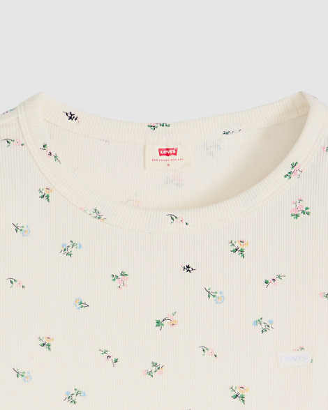 Женский лонгслив Levi's кофта с принтом 1159921490 (Молочный S)