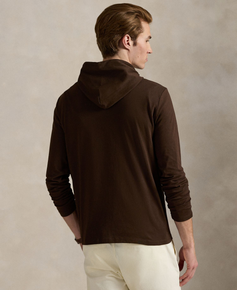 Лонгслив мужской Polo Ralph Lauren с капюшоном 1160060240 (Коричневый XXL)