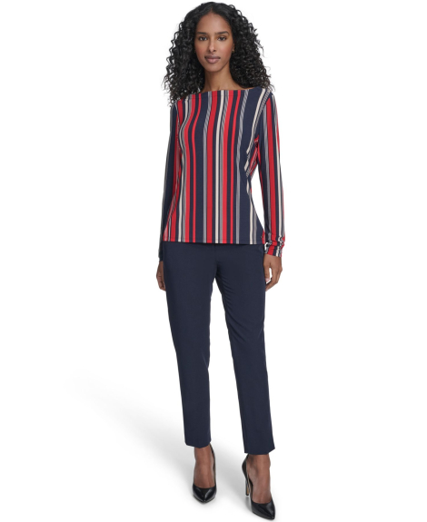Женский лонгслив Tommy Hilfiger 1160096205 (Синий/Красный XL)