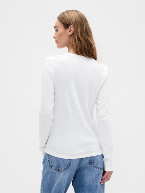 Женский базовый лонгслив GAP 1160164773 (Белый XXL)