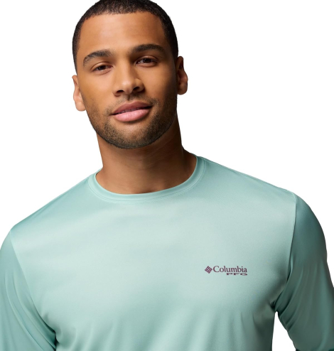 Мужской лонгслив Columbia с технологией Omni-Shade 1160225816 (Зеленый 1X)