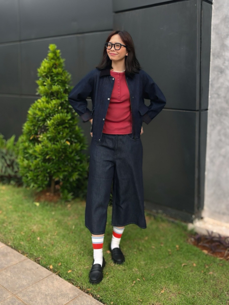 Лонгслив UNIQLO в рубчик 1160532000 (Красный L)
