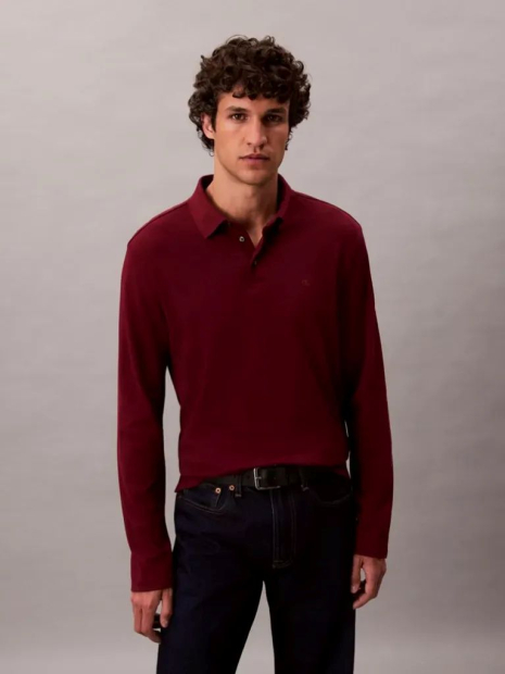 Чоловічий лонгслів Calvin Klein 1160555547 (Бордовий XXL)