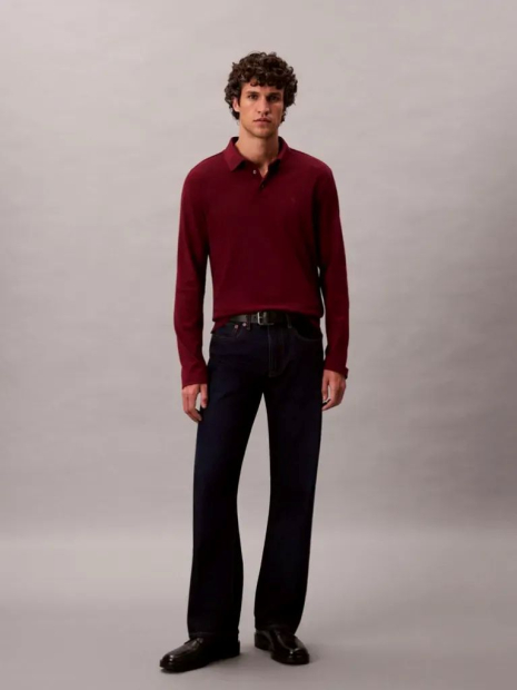 Чоловічий лонгслів Calvin Klein 1160555547 (Бордовий XXL)