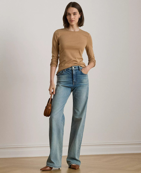 Женский лонгслив Lauren Ralph Lauren 1160564940 (Бежевый XS)