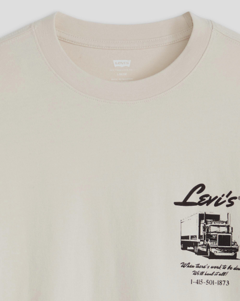 Чоловічий лонгслів Levi's з принтом 1160824458 (Молочний M)