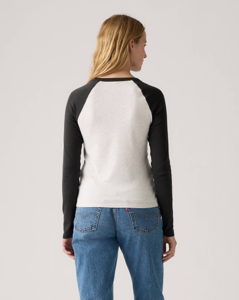 Жіночий лонгслів Levi's з принтом 1161174584 (Чорний/Сірий S)