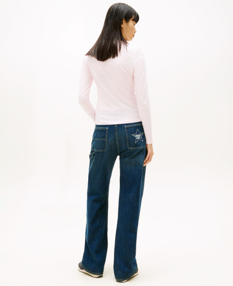 Жіночий лонгслів Tommy Hilfiger з логотипом 1161212171 (рожевий L).