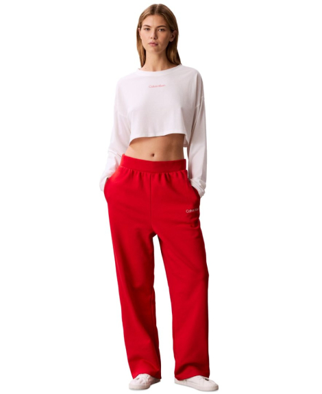 Укороченный женский лонгслив Calvin Klein с логотипом 1161436655 (Белый XXL)