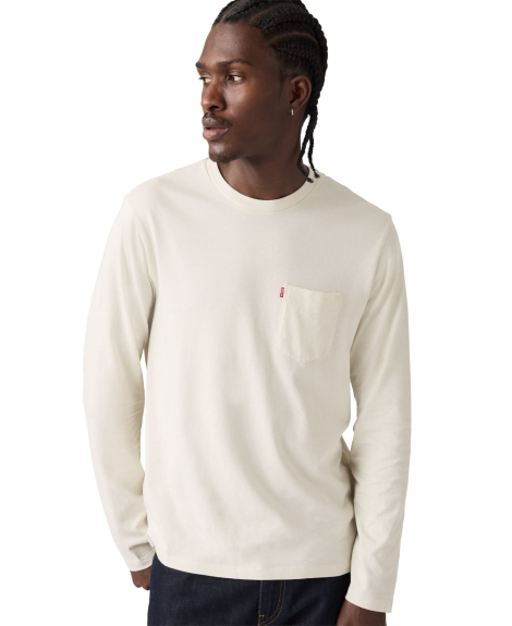 Мужской лонгслив Levi's с карманом 1162314897 (Молочный M)