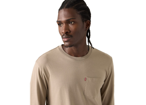 Мужской лонгслив Levi's с карманом 1162315248 (Бежевый L)