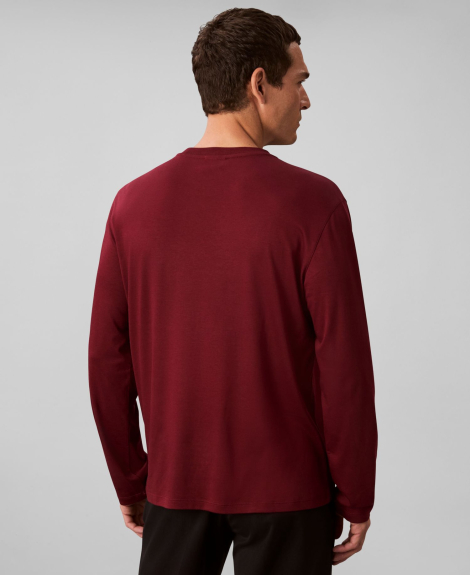 Мужской лонгслив Calvin Klein с логотипом 1162519596 (Бордовый XXL)