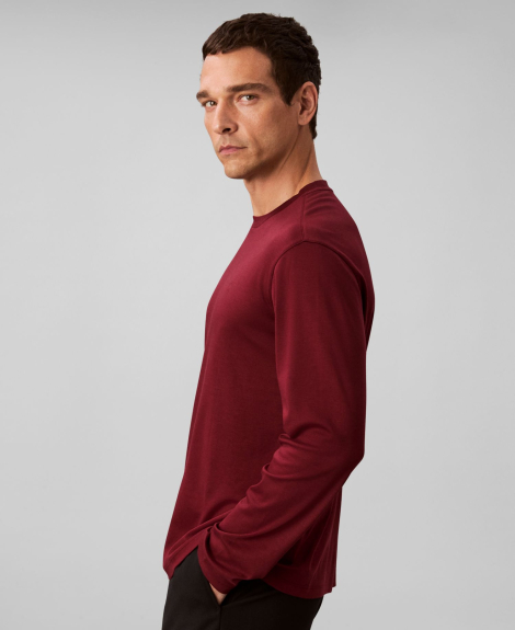 Мужской лонгслив Calvin Klein с логотипом 1162519596 (Бордовый XXL)
