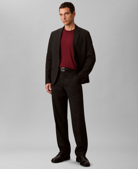Мужской лонгслив Calvin Klein с логотипом 1162519596 (Бордовый XXL)