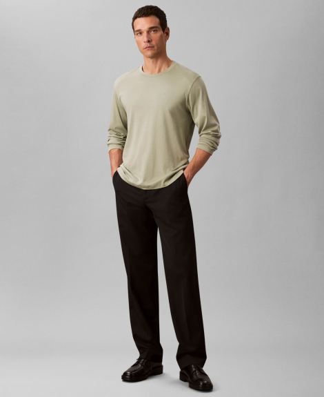 Мужской лонгслив Calvin Klein с логотипом 1162520025 (Зеленый XXL)