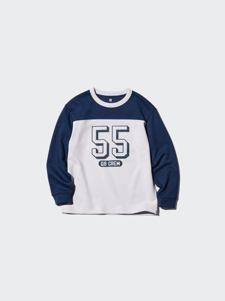Детский лонгслив UNIQLO 1162744483 (Синий/Серый 11-12) на рост 145-155 см