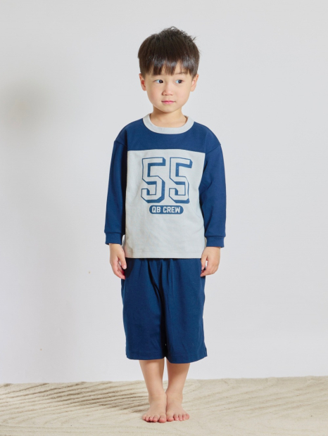 Детский лонгслив UNIQLO 1162744483 (Синий/Серый 11-12) на рост 145-155 см