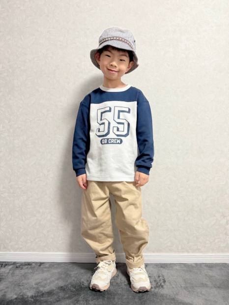 Детский лонгслив UNIQLO 1162744483 (Синий/Серый 11-12) на рост 145-155 см