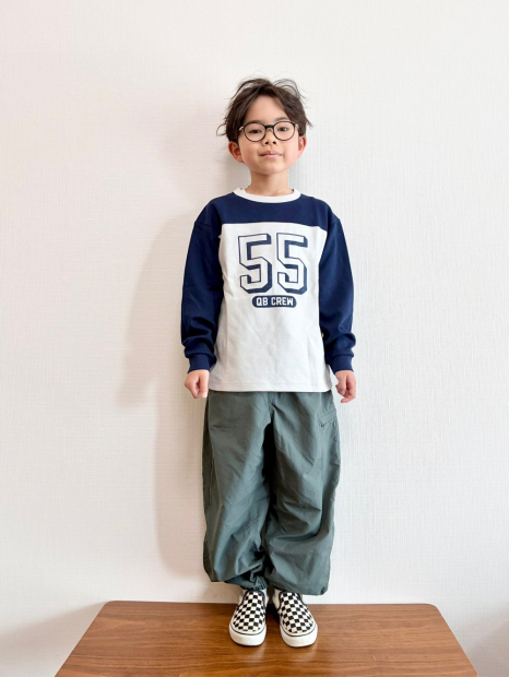 Детский лонгслив UNIQLO 1162744483 (Синий/Серый 11-12) на рост 145-155 см
