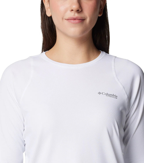 Женский лонгслив Columbia с защитой UPF 50 и влагоотводящей способностью 1163227180 (Белый L)