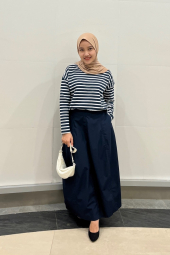 Стильний лонгслів Uniqlo 1159838469 (Синій L)