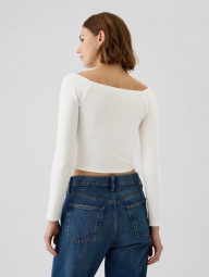 Женский лонгслив GAP 1159838533 (Белый L)