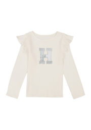 Детский лонгслив Tommy Hilfiger с логотипом из пайеток 1159839461 (Белый XL)