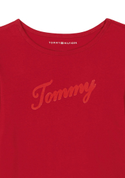 Детский лонгслив Tommy Hilfiger с логотипом 1159839463 (Красный M)
