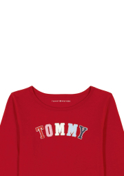 Детский лонгслив Tommy Hilfiger с логотипом 1159839465 (Красный M)