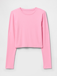 Укорочений лонгслів GAP 1159839738 (рожевий M)