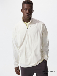 Лонгслив DRY-EX UNIQLO с защитой от ультрафиолета 1159839917 (Молочный L)