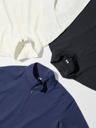 Лонгслив DRY-EX UNIQLO с защитой от ультрафиолета 1159839917 (Молочный L)