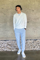 Лонгслив DRY-EX UNIQLO с защитой от ультрафиолета 1159839917 (Молочный L)