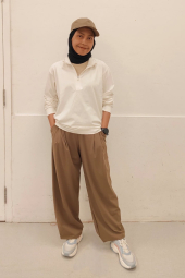 Лонгслив DRY-EX UNIQLO с защитой от ультрафиолета 1159839917 (Молочный L)