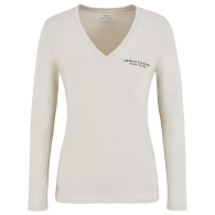 Базовый лонгслив Armani Exchange с логотипом 1159840086 (Бежевый XL)