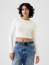 Укороченный лонгслив GAP 1159841101 (Белый M)