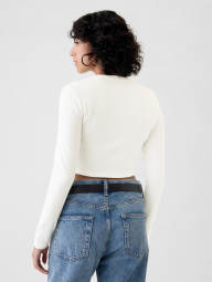 Укороченный лонгслив GAP 1159841101 (Белый M)