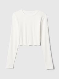 Укороченный лонгслив GAP 1159841101 (Белый M)