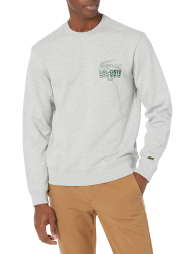 Чоловічий лонгслів Lacoste кофта 1159841262 (Сірий 3XL)