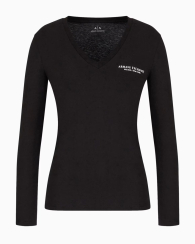 Базовий лонгслів Armani Exchange з логотипом 1159841454 (Чорний XXL)
