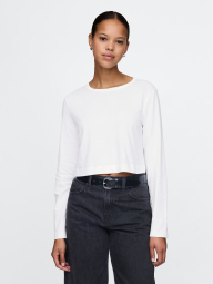 Укороченный лонгслив GAP 1159841559 (Белый S)