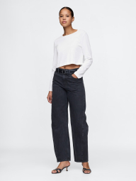 Укороченный лонгслив GAP 1159841559 (Белый S)