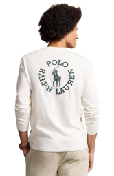 Лонгслив мужской Polo Ralph Lauren с логотипом 1159841966 (Молочный XXL)