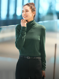 Флісовий лонгслів HEATTECH UNIQLO водолазка 1159842322 (Зелений XL)