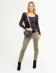 Базовый лонгслив U.S. Polo Assn в рубчик 1159842708 (Черный M)